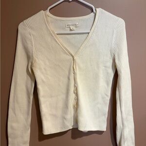 Aeropostale Women's Ivory Cardigan Sweater
